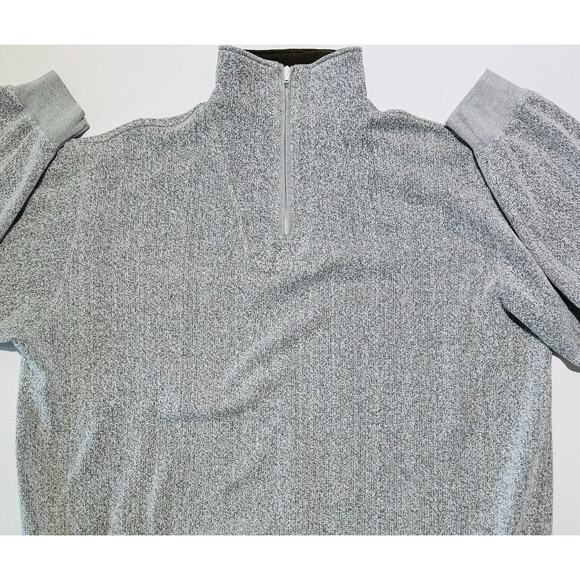 Orvis Quarter Zip Sweater Long Sleeve Pullover Sweater Olive Green/White XXL - Picture 4 of 11
